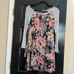 Black Floral Paisley Dress